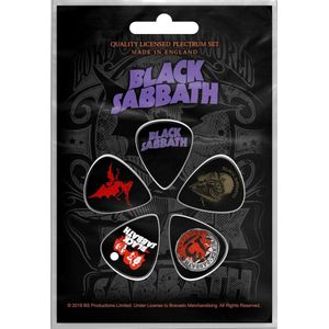 Black Sabbath - Purple Logo Plectrum - Set van 5 - Multicolours