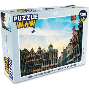 Puzzel Skyline - Architectuur - Grote markt - Brussel - Legpuzzel - Puzzel 500 stukjes
