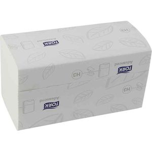 Tork singlefold handdoekjes wit oplosbaar H3, 15x250st (290190)
