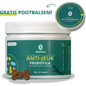 Bobiotics Anti Jeuk - Probiotica Snoepjes voor Honden - Sterke Anti Jeuk Werking - Verlicht Jeuk & Pootlikken - Zichtbaar Resultaat in slechts 4 Weken