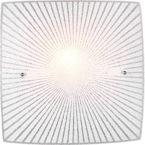 LED Plafondlamp - Plafondverlichting - Torna Elize - E27 Fitting - 1-lichts - Vierkant - Mat Chroom - Aluminium