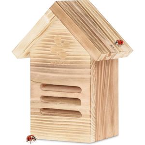 Lieveheersbeestjeshotel voor in de tuin - Hout - Natuur/bruin - Ophangen