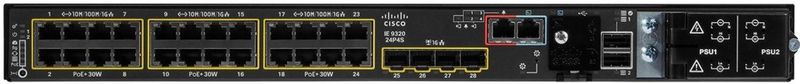 Cisco - IE-9320-24P4S-E - Netwerkschakelaar - Zwart - 24 PoE+ Downlinks - 4 Gigabit-Ethernet Uplinks - 385 Watt