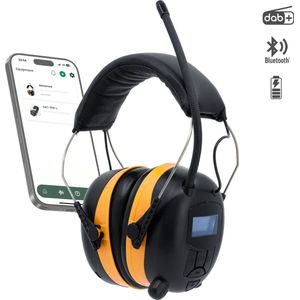 Soul Taine Gehoorbescherming met Radio - DAB+ - Oorbeschermers met Bluetooth en AUDIO ingang - Oplaadbaar - Inclusief Tas - Oranje | EAR-20-O