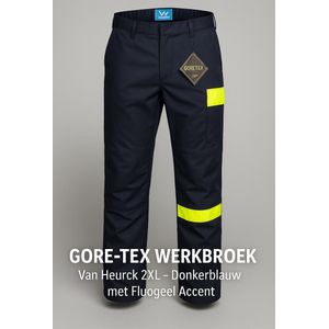 Van Heurck - Gore-Tex Werkbroek - Donkerblauw met Fluogeel Accenten
