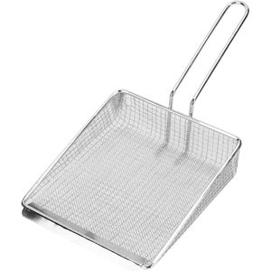 Multifunctionele Roestvrij Stalen Frituurschep Spinzeef Met Handvat - Voor Frituren en Zeven van Voedsel