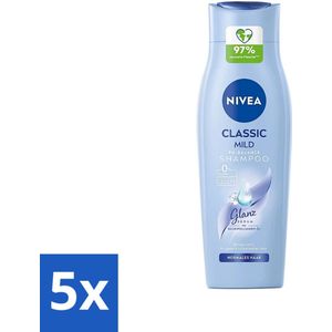 Nivea - Classic Mild Care Shampoo - Voor Extra Glans - 250 ml - Bulkverpakking - 5 stuks