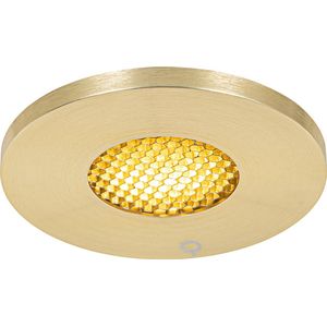 QAZQA shed - Moderne Plafondspot | Spotje | Opbouwspot - 1 lichts - Ø 8.5 cm - Goud - Woonkamer | Slaapkamer | Keuken