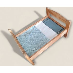 poppenbed set groen bloemen