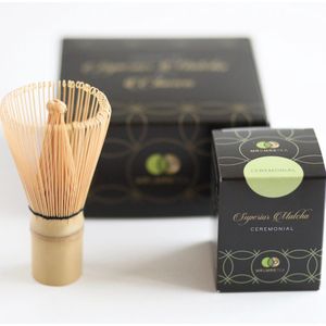 Matcha set 30 gram Japanse groene theepoeder en bamboeklopper - Mr & Mrs Tea