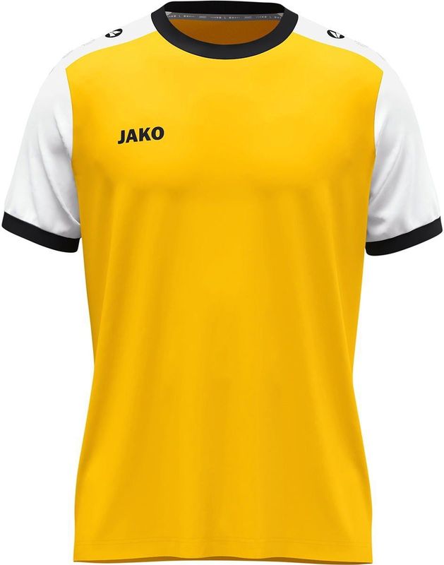 Jako Dynamic Shirt Korte Mouw Kinderen - Geel / Wit / Zwart | Maat: 164