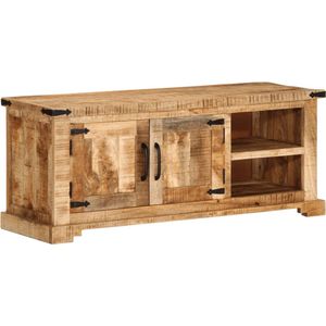 vidaXL - Tv-meubel - 110x35x45 - cm - massief - ruw - mangohout