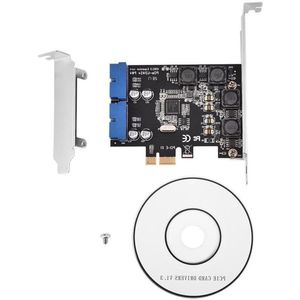 2-poorts PCI-E USB 3.0 Express-kaart mini PCI-E hubcontrolleradapter met interne USB 3.0-connector - breid nog eens twee USB 3.0-poorten uit met laag profiel