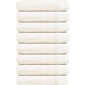 HOOMstyle Handdoeken Set - 50x100cm - 8 stuks - Hotelkwaliteit - 100% Katoen 650gr - Off White / Gebroken Wit
