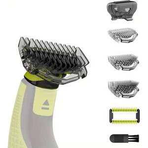 Beschermingskit voor Elektrische Scheerapparaat Trimmer – Compatibel met Philips OneBlade QP2510/QP2520/QP2620/QP2630/QP6510 – Inclusief Beschermkap & Trimkammen (1/3/5mm) – Complete Verzorgingskit