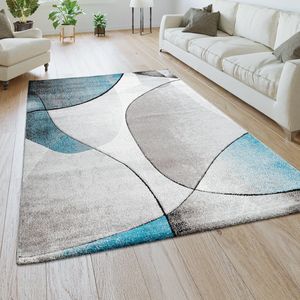 Paco Home Vloerkleed Woonkamer Laagpolig 3D Effect Modern Abstract Patroon Geometrisch 60x100 cm