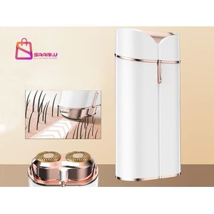 Body Lady-scheerbeurt – Vrouwen Epilator – 2 Schijfjes – Lady shave – LED – ladyshaves voor vrouwen – ladyshaves – Wit – 50225