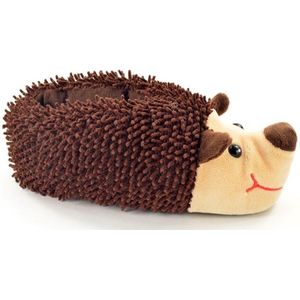 Egel - Dieren Pantoffels - Donker Bruin - Anti Slip Zool