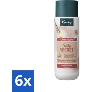 6 x Kneipp - Douchecrème - Silky Secret - 200 ml - Douchecrème - Zijdezachte Huid - Natuurlijke Ingrediënten - Melkproteïnen - Zijdeboombloesem
