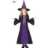 Halloween - Paarse heksen jurk halloween kostuum kinderen 140/152