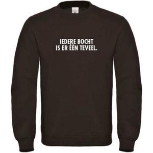 Iedere bocht is er één teveel wintersport sweater zwart S - soBAD. | Foute apres ski outfit | kleding | verkleedkleren | wintersporttruien | wintersport dames en heren