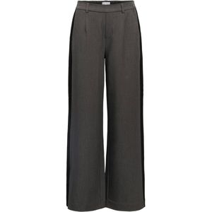 Object - Objlisa Wide Pant - Damesbroek - Grijs - Wide Leg
