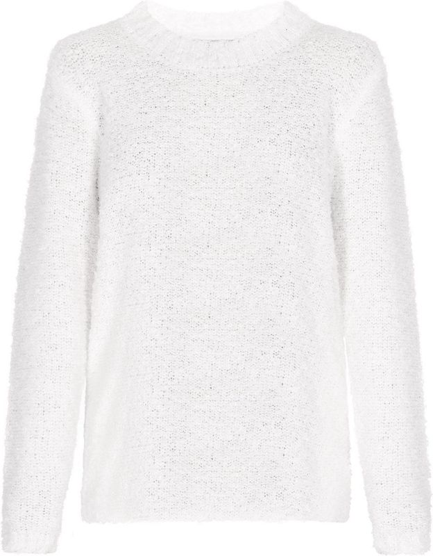 Usha - Trui - Wit - Effen - Lange Mouwen