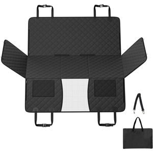 Achterbankverlenger voor Honden 1310 X 630 mm Hondenhangmat Autohoes, Harde Vloerbed, Ondersteunt 159kg met Gaasvenster & Opbergvak voor Suv