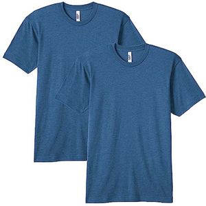 Tri-Blend Crewneck Short Sleeve T-Shirt - 2-Pack Uniseks Volwassenen