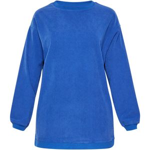 usha - FESTIVAL - Sweatshirt - Blauw - Ronde Hals - Losse Pasvorm