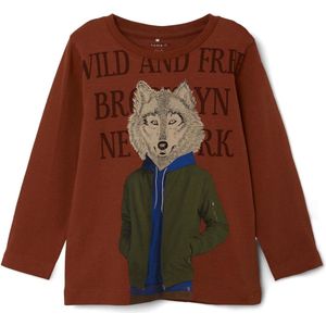 Name it Kinderkleding Jongens Longsleeve Tshirt Odd Coconut Shell - 86