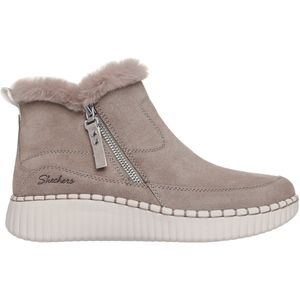 SKECHERS - Enkellaarsjes - Taupe - Imitatieleder - Warm Gevoerd