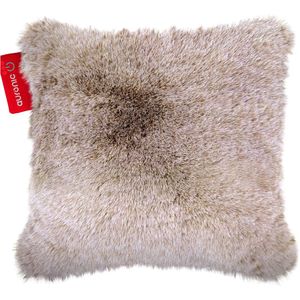 Auronic Warmtekussen - Teddy - 45x45 - Draadloos - Oplaadbaar - Elektrisch kussen - Infrarood - Taupe
