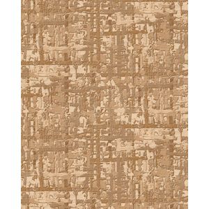 Textiel look behang Profhome DE120094-DI vliesbehang hardvinyl warmdruk in reliëf gestempeld in textiel look glanzend goud beige 5,33 m2
