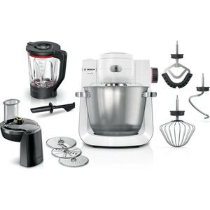 Bosch MUM Serie 6 - MUMS6EW22 - Keukenmachine - 1600W - 5,5L - Wit/RVS