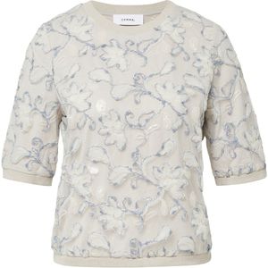 comma - Blouse - Pailletten - Korte Mouwen