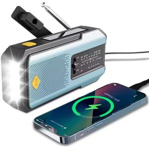 Noodradio - Model 2025 - Noodpakket - Solar Powerbank - Blauw
