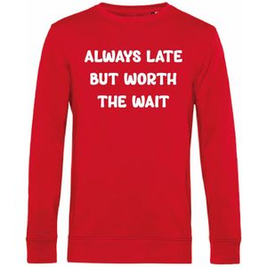 7431 - Sweater - Always Late-Red-M