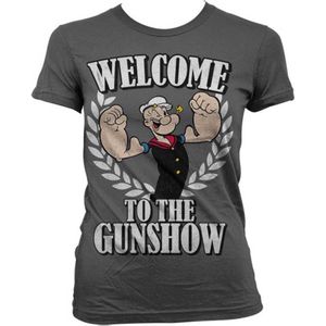 Popeye Dames Tshirt -S- Welcome To The Gunshow Grijs