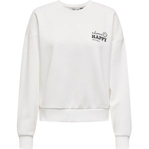 Only - ONLSMILEY - Sweater - Cloud Dancer - O-hals - Lange Mouwen