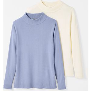 Damart - Set van 2 zachte truien - Dames - Blauw - S