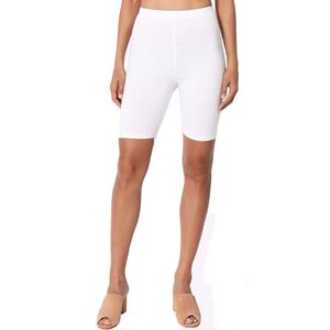 Comfortabele Dames Korte Broek / Short | legging / Cyclist Short | Sportbroekje | Wit - M