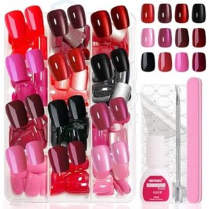 PolkaHome Kunstnagelset - 288 Delige Set met Glanseffect en Kattenoog Design