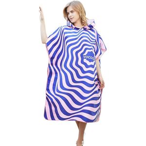 Veranderende Gewaad Met Capuchon - Sneldrogende Sport Poncho en Zwemhanddoek