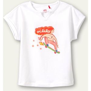 Oilily Tessa - T-Shirt - Meisjes - Wit - 116/6yr