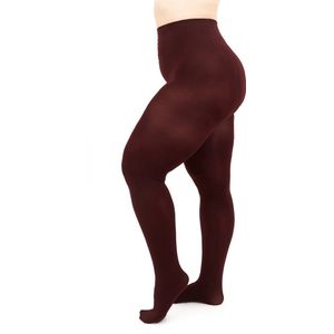 Giulia - Positive Micro 3D 70den Panty (enkel in grote maten) - Bordeaux - XXL