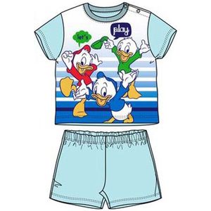 Disney's Kwik, Kwek en Kwak baby shortama, donkerblauw, 12 maanden