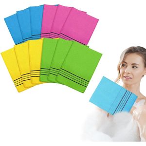 12 Stuks Exfoliërende Koreaanse Scrub Handschoenen voor Effectieve Huidverzorging