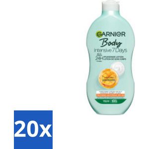20 x Garnier - Body - Bodylotion - Intensive 7 Days - Verzorgend - Mango-extract & Probiotica - 400 ml - Bodylotion - Droge Huid - Mango Extract - Probiotica - Hydratatie