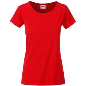 James and Nicholson Dames/dames Basic Organic Katoenen T-Shirt (Tomaat)